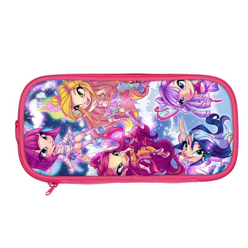 Winx Club Magic Reprint Polyester Pencil Box With Multiple Compartments For School