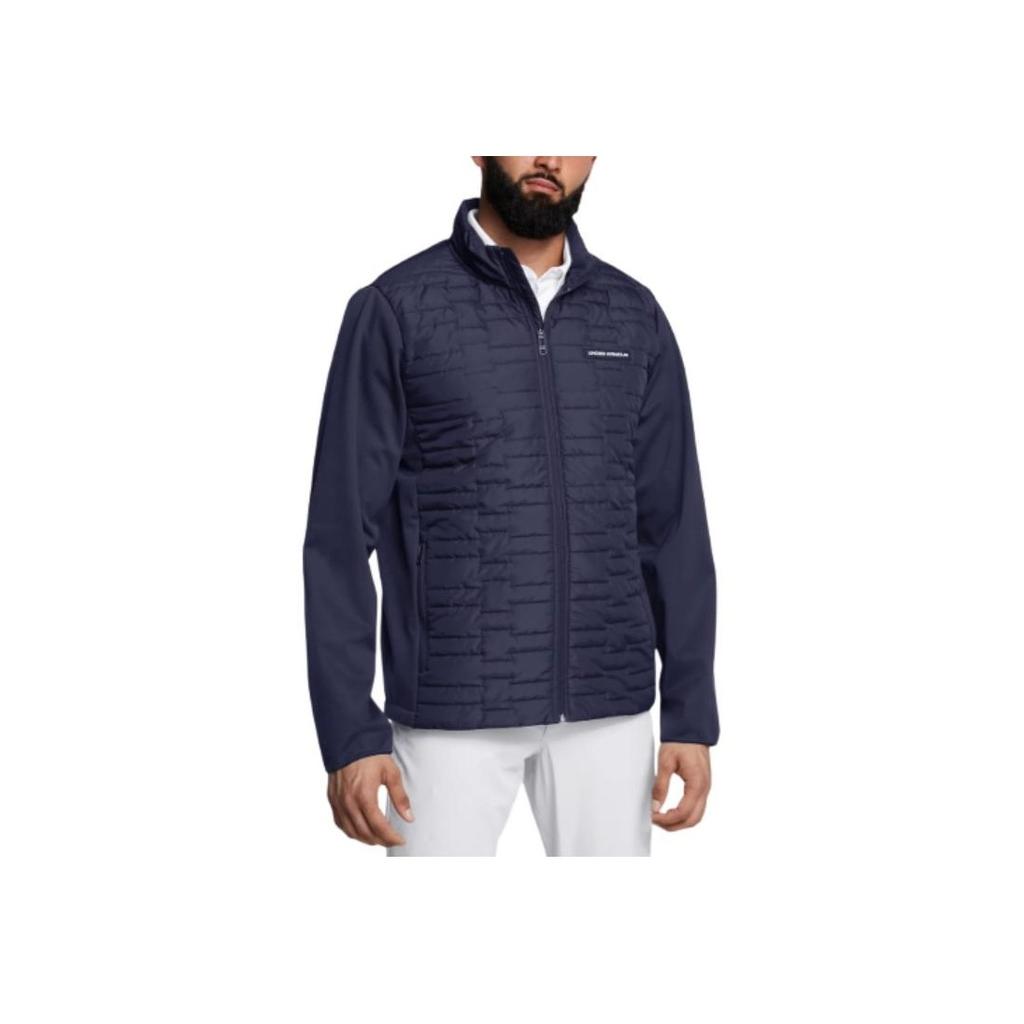 Under Armour Drive Pro Insulated Zipper Fashion Versatile Long Sleeve Jacket Men Jackets Navy-Blue 1385829-410