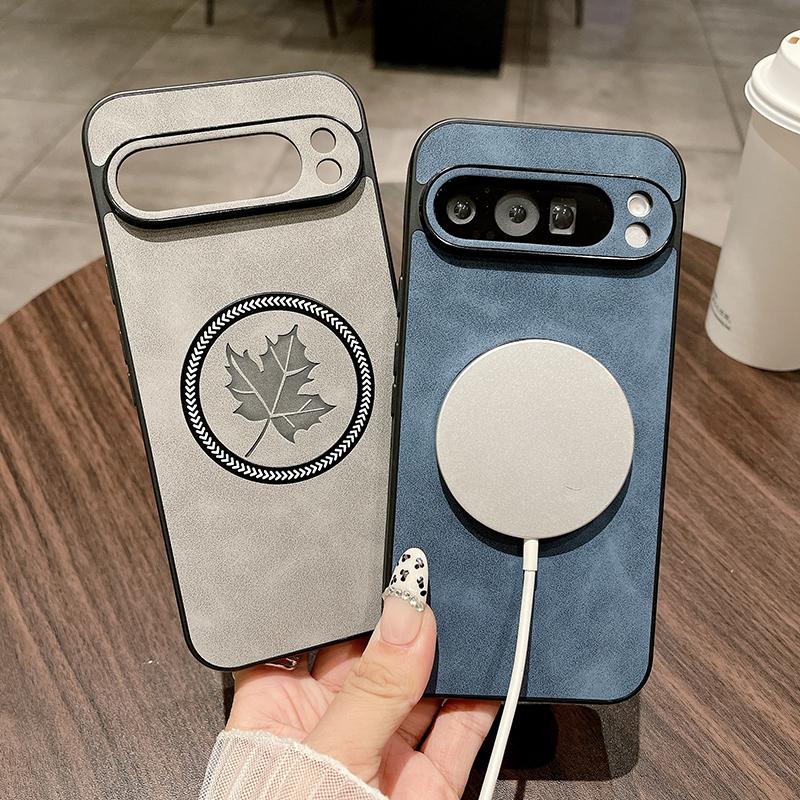 Для Google Pixel 7 Для чехла для телефона Magsafe Для Google Pixel 7A 7 Pro Магнитная беспроводная зарядка Кожаная задняя крышка Funda