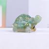 Mini Crystal Turtle Statue Reiki Stone Tortoise Figurine Amulet Turtle Fengshui Sculpture for Home Office Desk Shelf Decoration