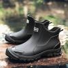 Men's Rain Boots Outdoor Casual Men Ankle Hiking Fishing Water Shoes Waterproof Work Boot Personality Non-slip Male Footwear