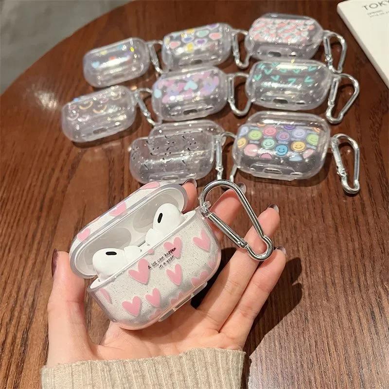 Для AirPods 3 2 1 Чехол Блестящий Мультяшный Мягкий Силиконовый Чехол Для Airpods Pro 1 2 Девочки Розовое Сердце Чехол для Наушников Аксессуары