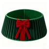 With Bow Christmas Tree Collar Plush Tree Skirt Decoration  For Christmas Tree Stand
