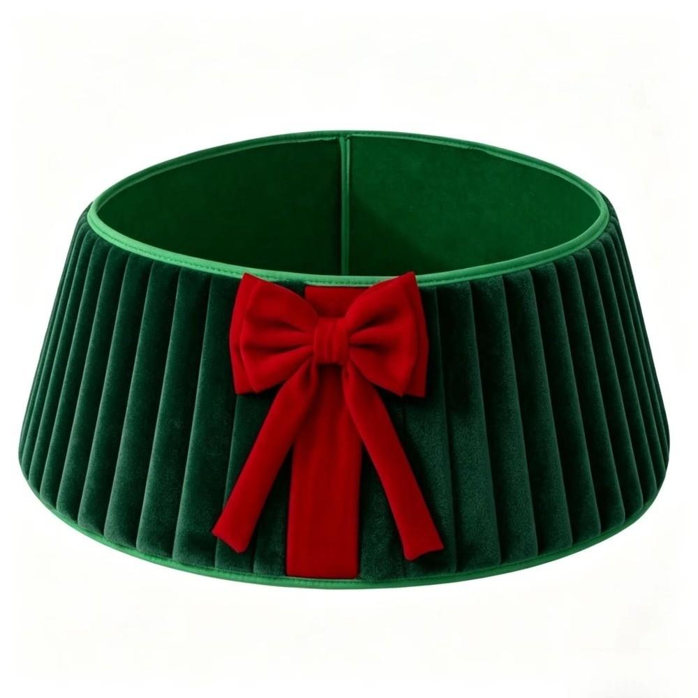 With Bow Christmas Tree Collar Plush Tree Skirt Decoration For Christmas Tree Stand