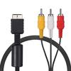 Cable Cord PS1 PS2 PS3 AV Cable Pure Copper RCA Conversion Adapter Converter AV Composite Cable Component Cable Cord Video Audio Terminal 1.8M