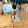 Woodworking Drilling Stand - Aluminum Profile Vertical Positioning Tool, Mini Desktop Drill Stand for Cordless Drills & DIY