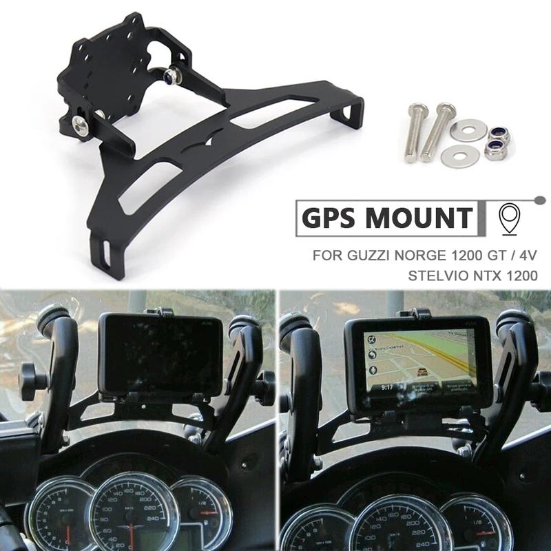 For GUZZI NORGE 1200 GT 4V STELVIO NTX 1200 Motorcycle Accessories Phone Holder GPS Navigation Bracket Front Stand Mount