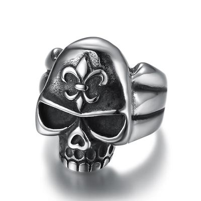 Серебряное кольцо S925 с черепом, персонализированное резное кольцо в форме черепа