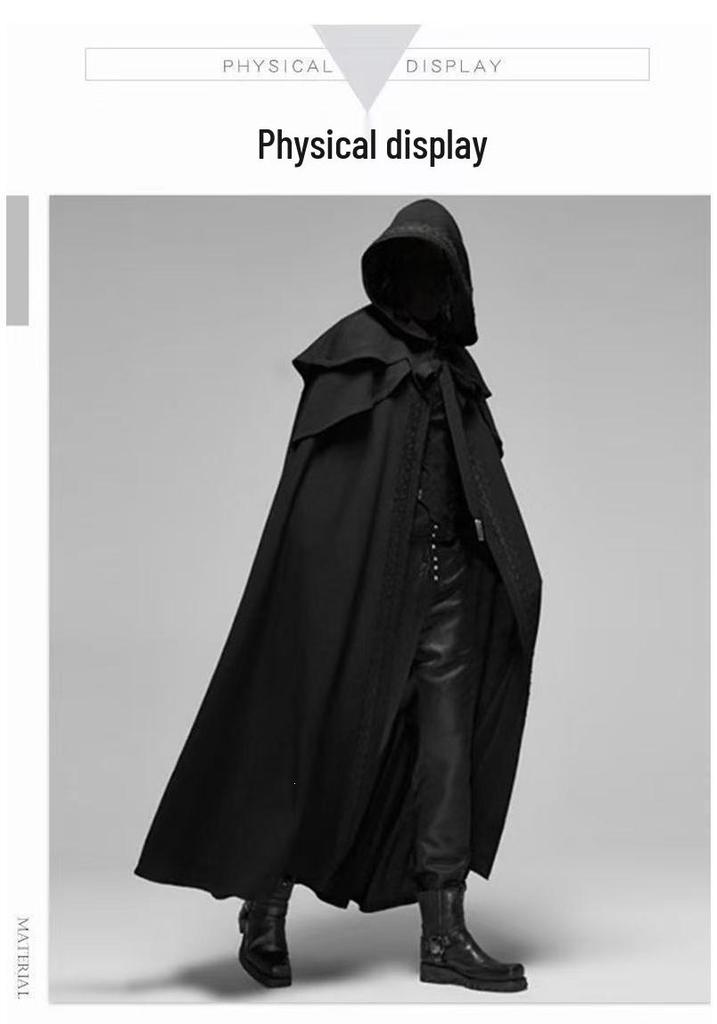 Unisex Black Halloween Cosplay Cloak Cape Costume