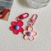Candy Color Flower Keychain Pendant Sweet Cute Floral Keyring Car Key Holder Bag Pendant Backpack Ornaments Best Friend Gifts