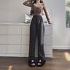 Women's Korean Striped Wide-Leg Pants - Slim, Versatile, Loose Fit for Spring & Autumn 2025