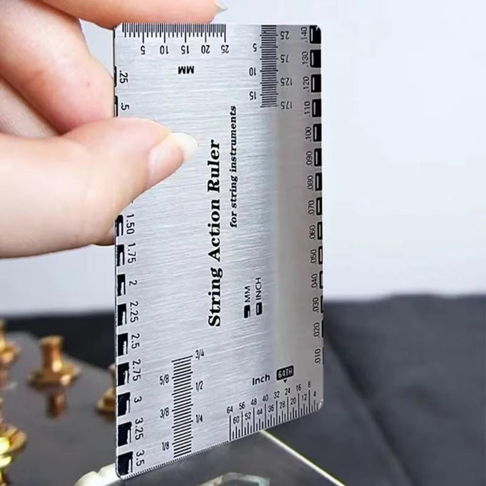 1PC String Ruler Stainless Steel Guitar Repair Tool Durable String Action Gauge Guitar Maintenance