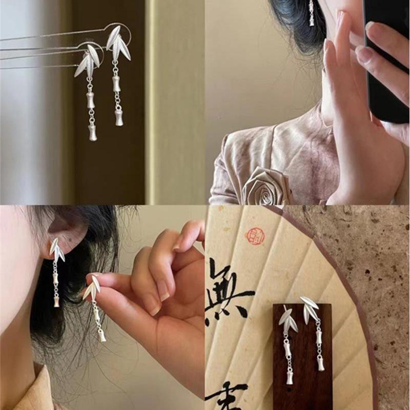 Ink Butterfly Love Earrings Antique Internet Celebrity Same Earrings Niche High-end Sense of National Tide Retro Earrings