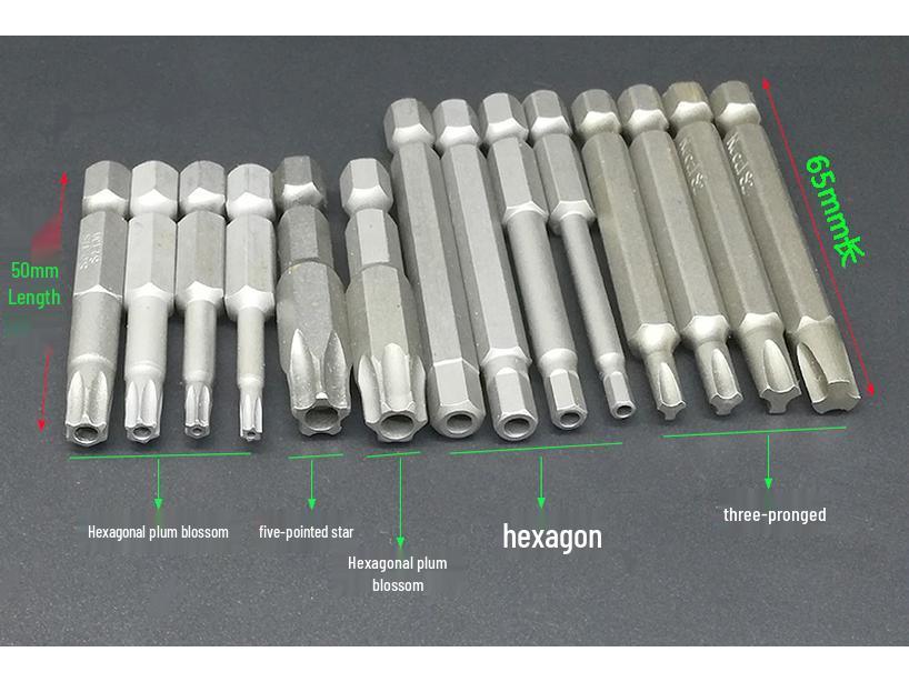 Набор инструментов для ремонта велосипедных бит: Внутренний пятиугольник, Звезда, Треугольник, Трехлопастной, Шестигранник Отвертки