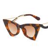 Angular Cat's Eye Sunglasses Trendy Cat Eye Sunglasses Female Personality Curved Mirror Legs Fashion Model Sunglasses