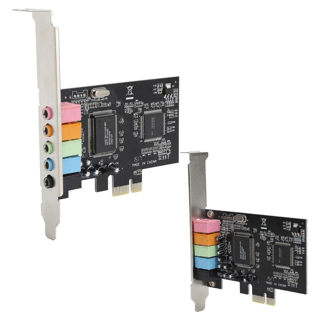 Звуковая карта PCIe5.1 Внутренний многоканальный звуковой чип Экспресс-адаптер с компакт-диском для настольного ПК