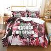 3D Attack On Titan Bedding Set Single Twin Full Queen King Size Attack On Titan Bed Set Children Kid Bedroom Duvet Cover Sets