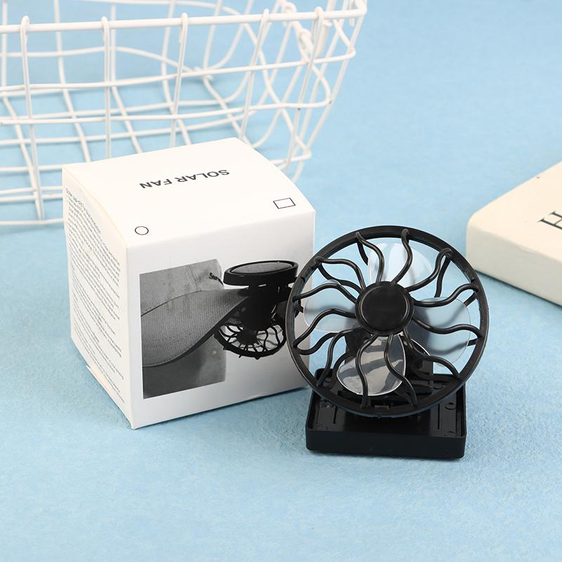 Portable Clip On Cap Fan Mini Solar Powered Fan Summer Hat Cap Clip Cooler Fan Outdoor Picnic Camping Hiking Wilderness Fans