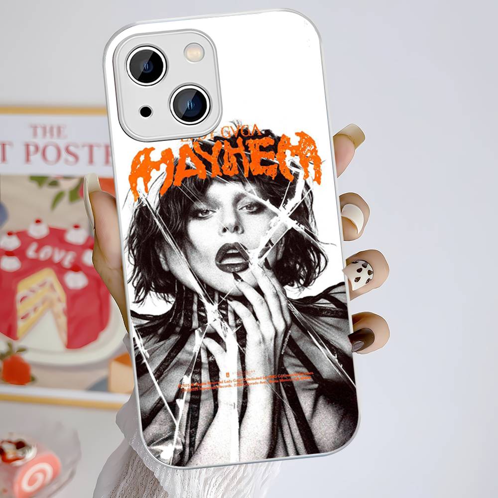 Чехол из закаленного стекла с альбомами Леди Гаги для iPhone 14 13 12 Mini 11 Pro XS Max X XR 14 Plus