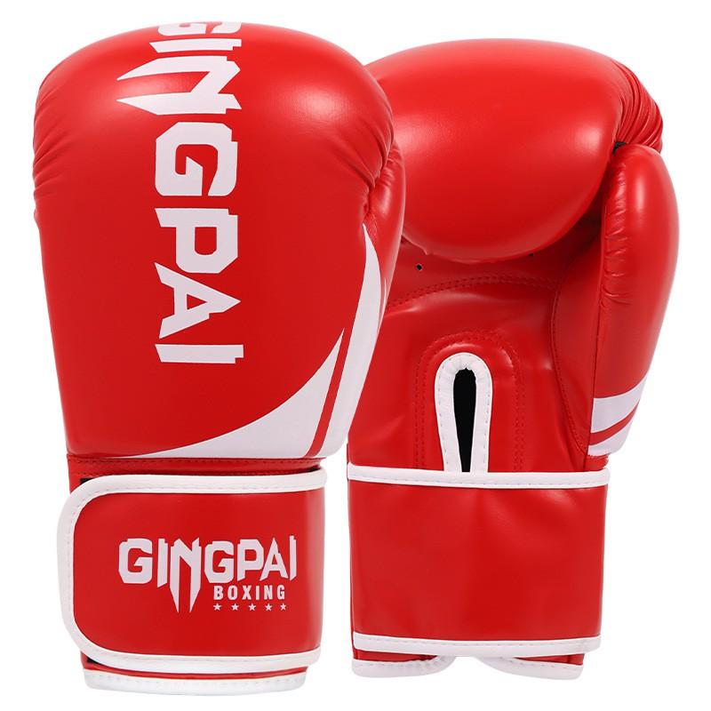 Kids Boxing Gloves Training Punching Bag Muay Thai Martial Arts Combat Sports PU Leather 6oz 8oz 10oz 12oz Black Red Blue