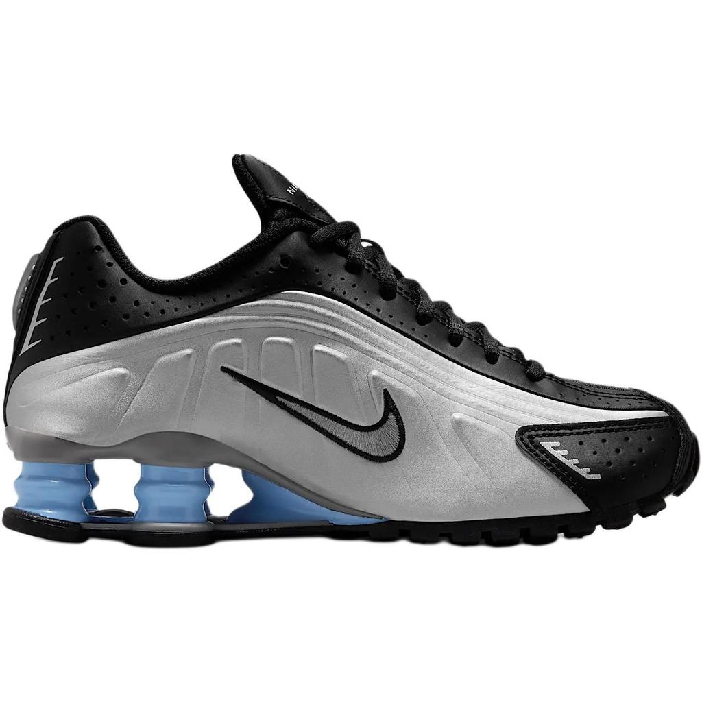 (GS) Nike Shox R4 'Metallic Silver Black Psychic Blue' Kids' CW2626-004