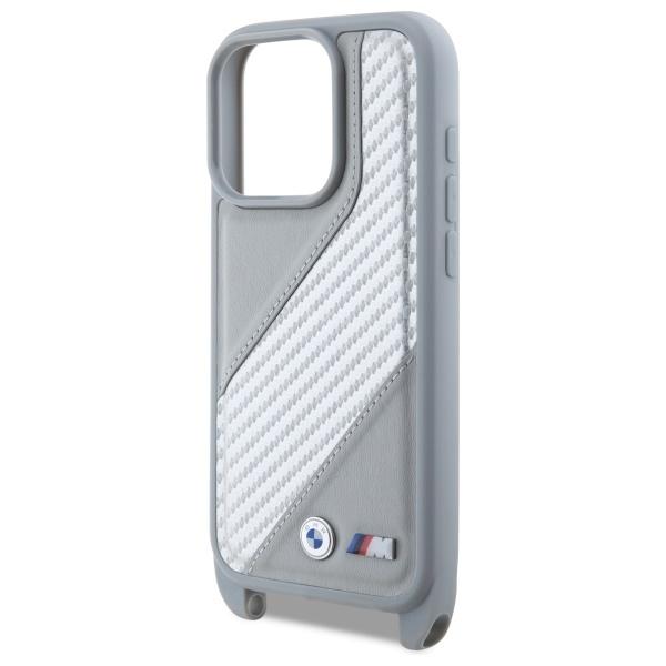 Bmw Bmhcp16X23Psccg Iphone 16 Pro Max    6.9 Szary/Grey Hardcase M Edition Carbon Stripe & Strap
