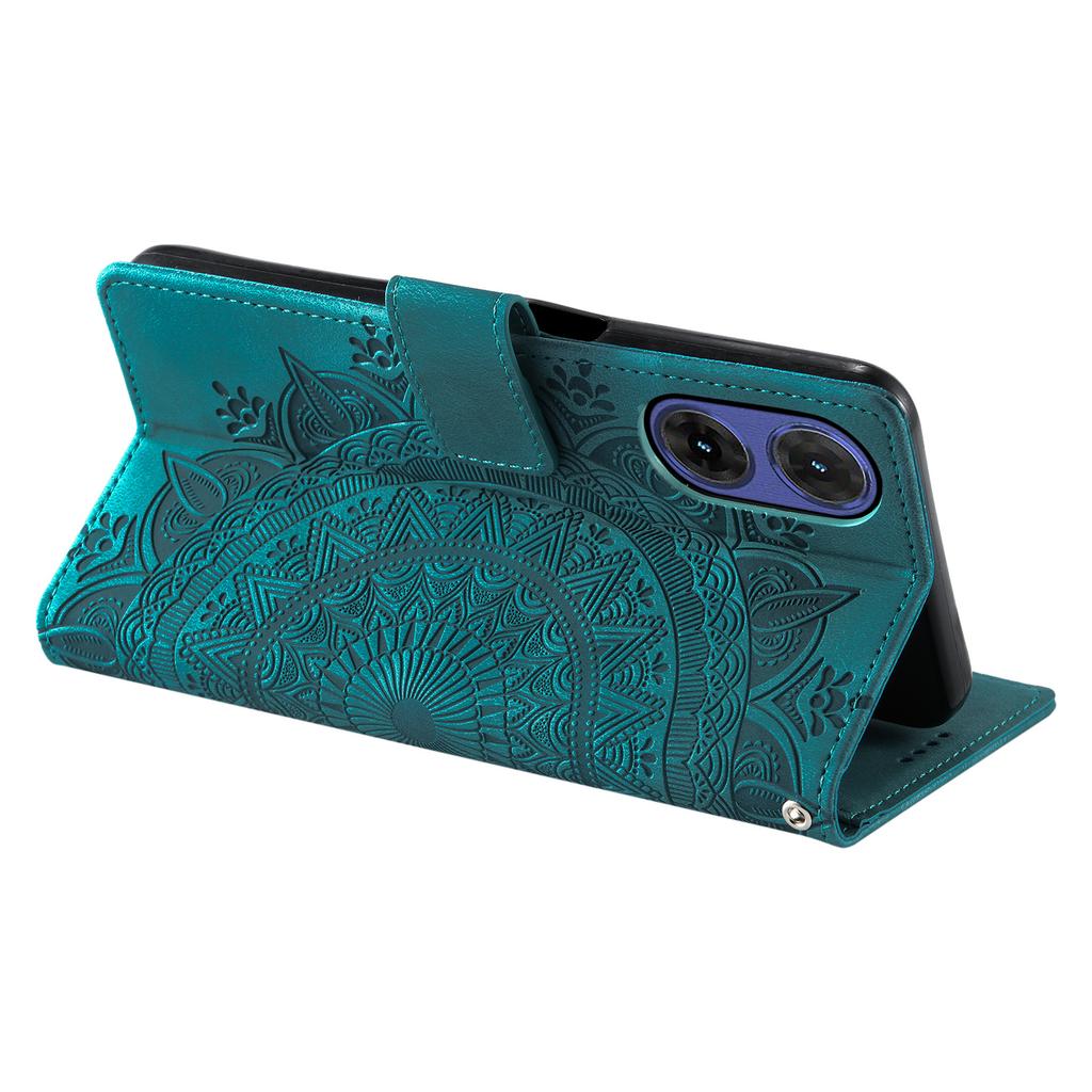 Style 018 For Motorola Moto G85 5G Case Imprinted Totem Skin Feel Wallet Leather Phone Cover