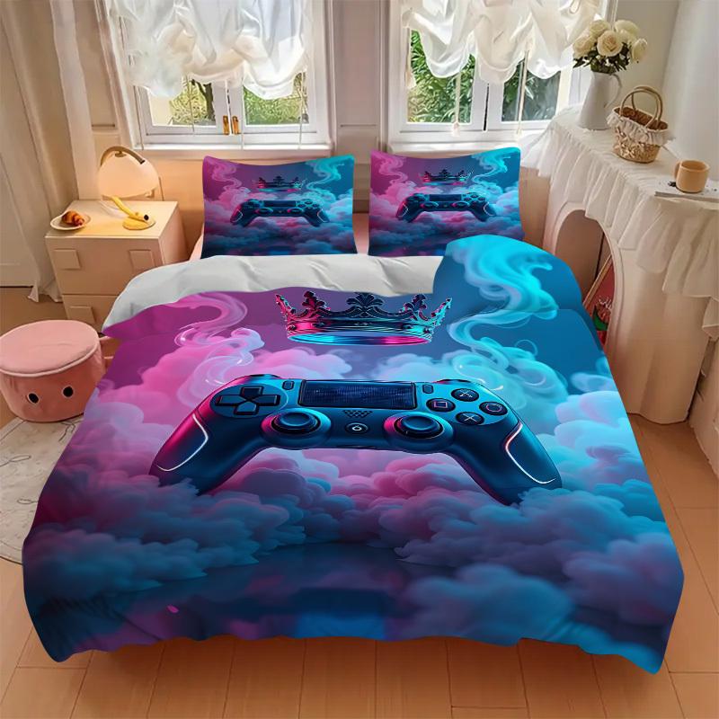 3pcs Gaming Controller Duvet Cover Set, Soft Comfortable Duvet Cover,Guest Room (1*Duvet Cover + 2*Pillowcase, Without Core) yy251104177