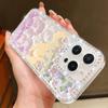 Хрустальный бриллиантовый масляный рисунок цветок прозрачный чехол для iPhone 16e 16 14 15 Pro Max 13 12 Pro Max 11 мягкий силиконовый чехол для телефона Coque
