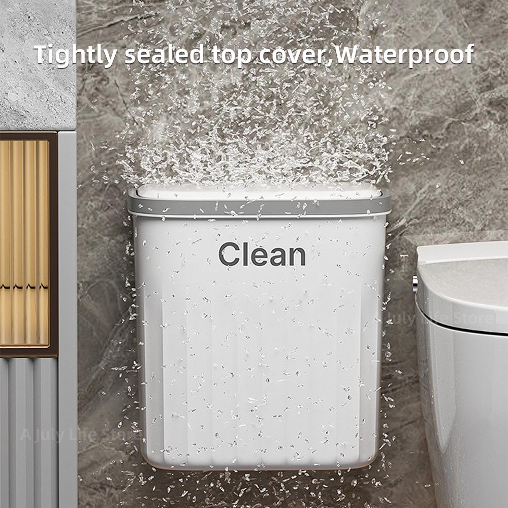 12/16л настенная мусорная корзина пресс мусорное ведро с крышкой для ванной кухни водонепроницаемый узкий шов мусорное ведро мусорное ведро