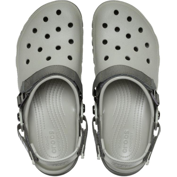 Crocs Duet Max II EVA Удобные Универсальные Клоги Клоги Унисекс Серо-Оливковые 214215-3N4