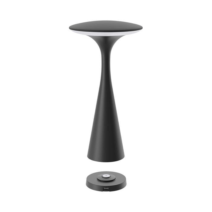 Lampe de table 3W 300lm 3en1 IP44 Noir dimmable
