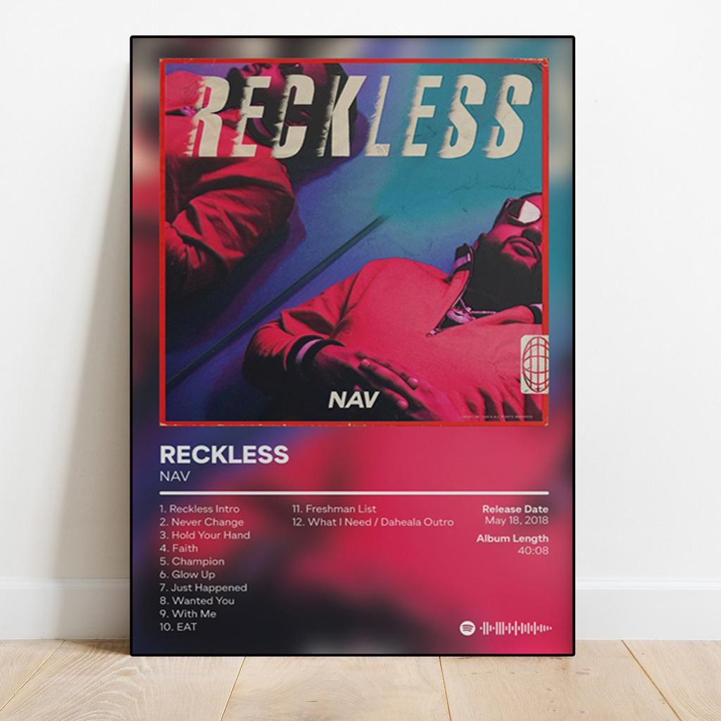 Поп-рэп-музыка, обложка альбома, художник, NAV, постер, эстетический рэпер, хип-хоп, рок, добрые намерения, холст, настенное искусство, домашний декор для комнаты