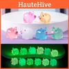 Cute Luminous Pig Resin Figurine For Miniature Garden And Desktop Decor