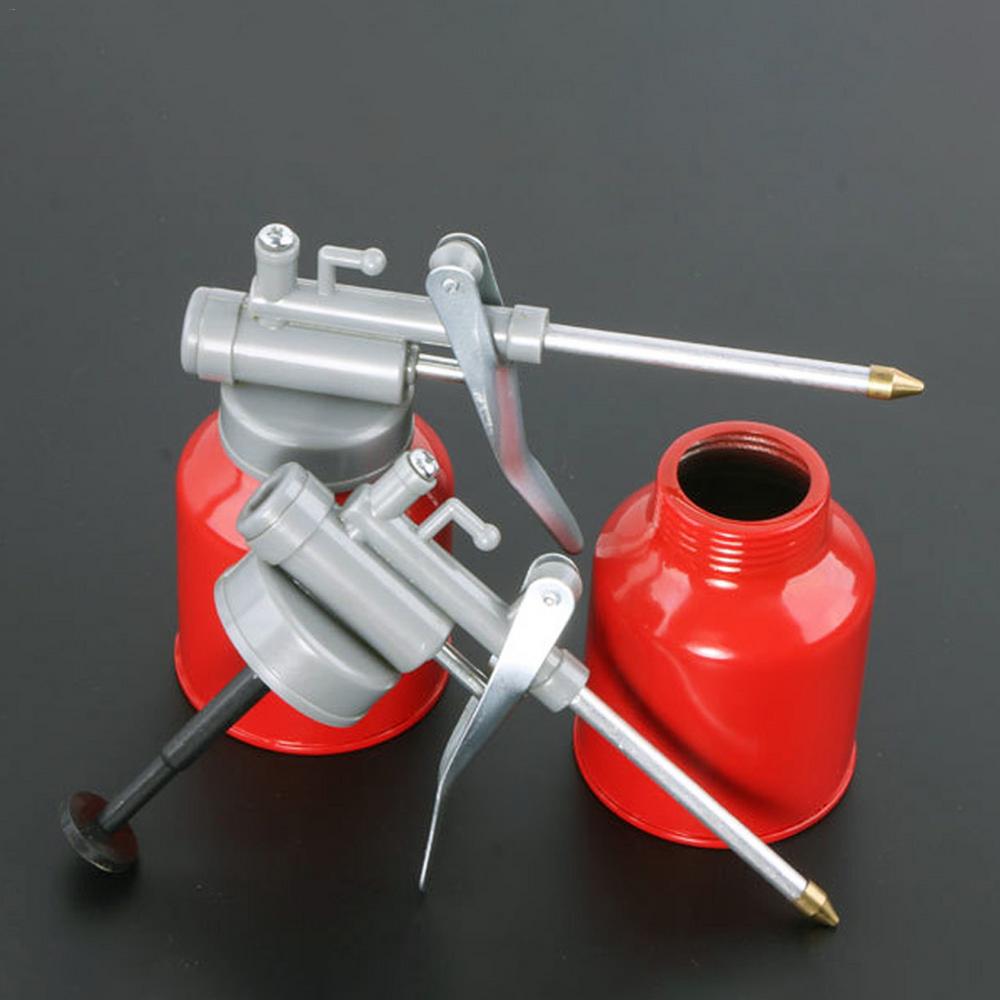 250ml Oil Can Spout Thumb Pump Workshop Oiler Oil Can Red High Pressure Pump Oiler Grease