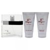 Salvatore Ferragamo F By Salvatore Ferragamo For Men   3 Pc giFt Set 3.4oz Edt Spray  2.5oz Shower Gel  2.5oz aFter Shave Balm undeFined
