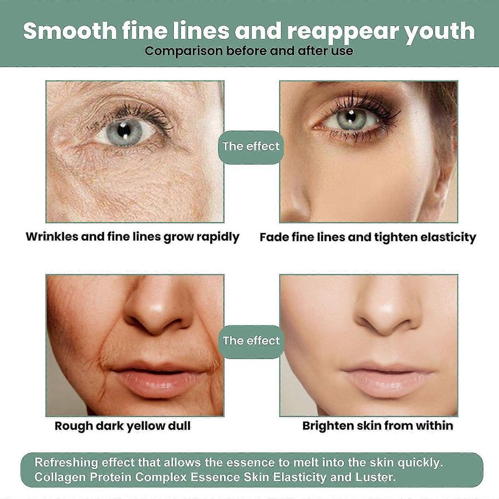 2pcs Advanced Collagen Boost Anti Aging Serum,Collagen Peptide Serum for Face Wrinkles,Reduces Wrinkles Face Serum for All Skin Types S05