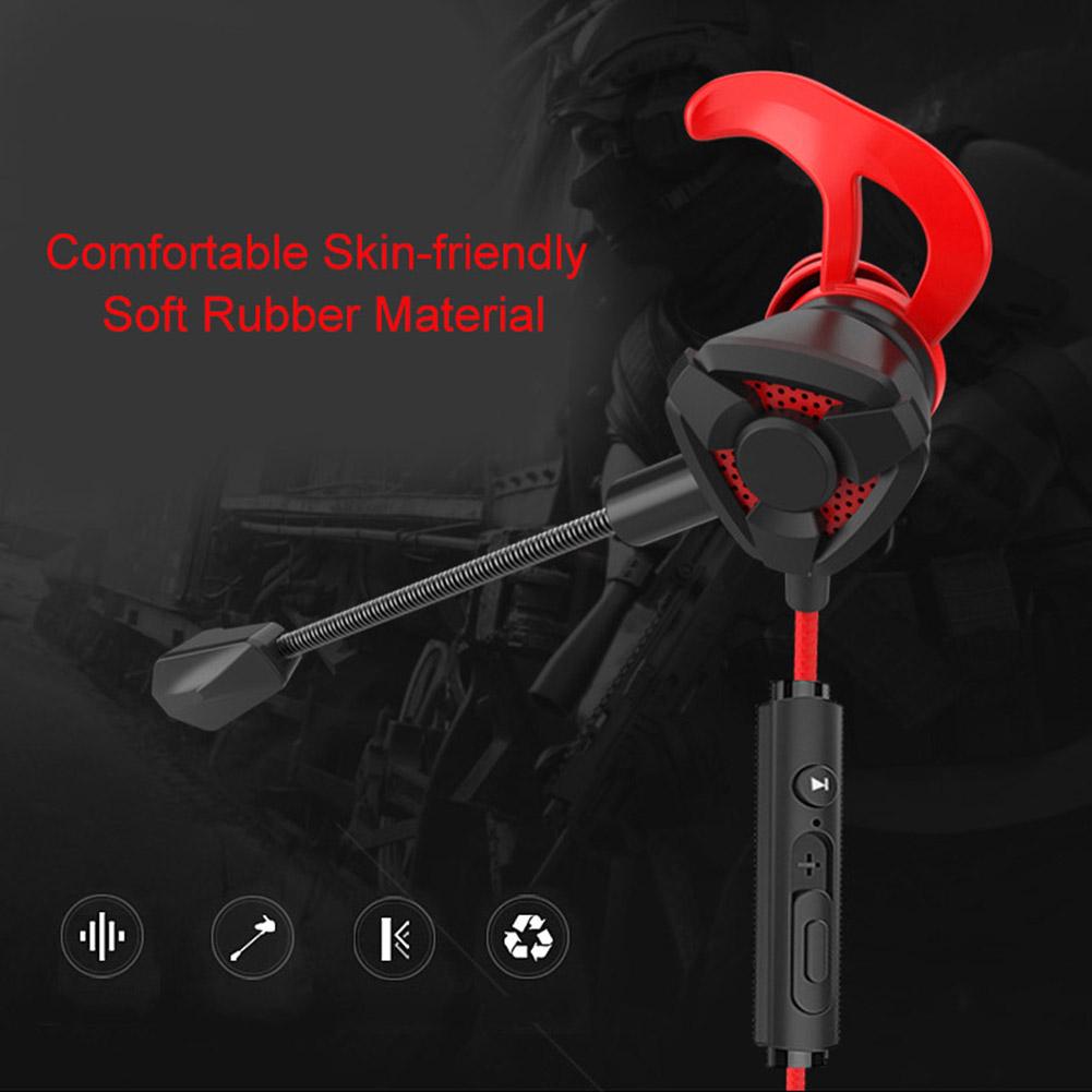 Reduction Headsets Wired with Dual Dynamic Earphones In-Ear Mic