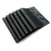 excovip Black Leaf Pattern Placemats, Nordic Style, Minimalist, Woven, Oil-Resistant, Non-Slip, Insulated, Washable, Rectangular, Imitation Linen PVC