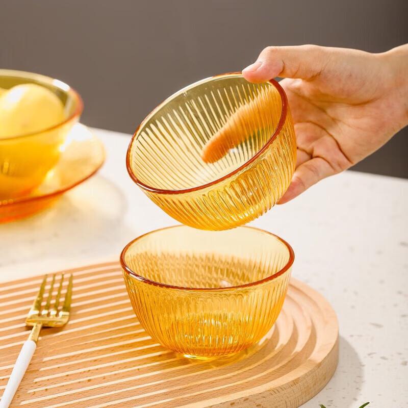 VISIONS Янтарный набор из 4 жаропрочных стеклянных мисок