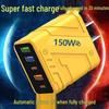 Меха-стиль 150 Вт 5-портовое USB и PD Быстрое зарядное устройство с умным выводом