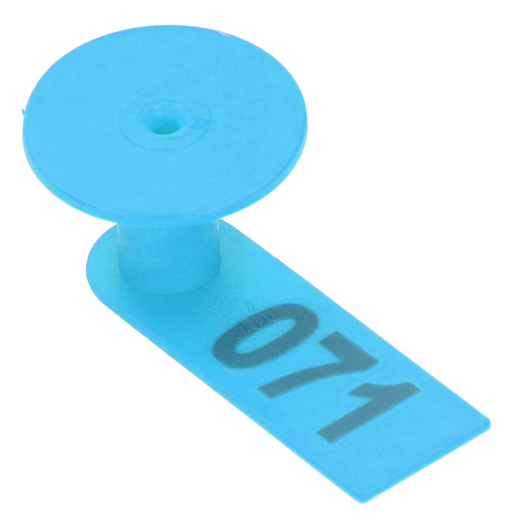 Numbered Ear Tag Marks Labels for Sheep Goats Farm Animal Livestock Feeding SuppliesBlue