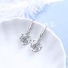 Серьги из серебра 925 пробы Сапфир Серебряные Корейские Серьги Белый/Синий/Розовый Вечеринка Свидание Подарок Серьги