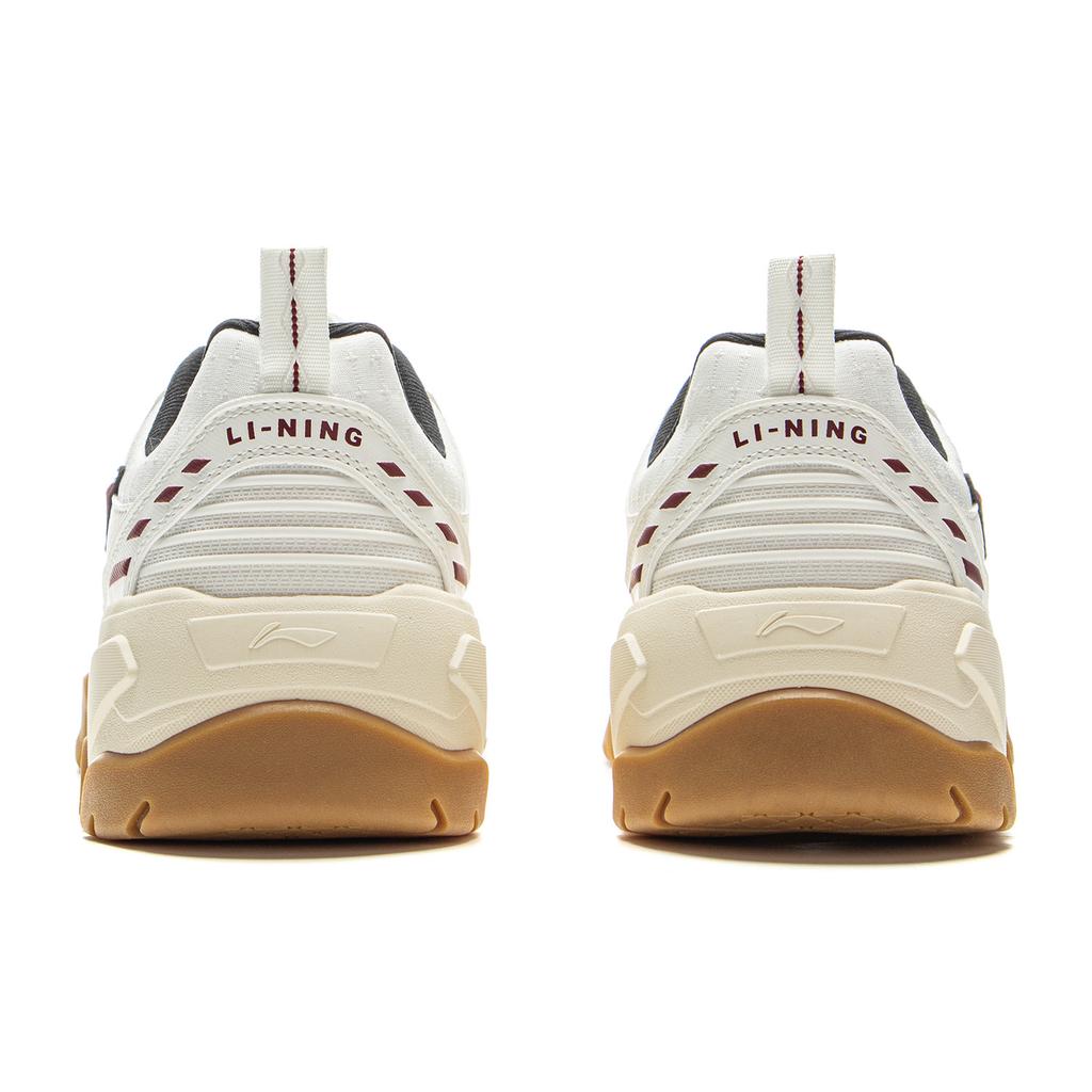 New LiNing Tianji 3 Slip Resistant Cushioning Abrasion Resistant Lightweight Low Top Skateboard Shoes Men's White Red AGCV085-5