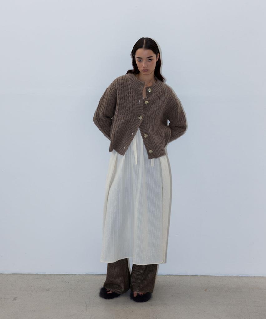 Susumu Hami Wool Cardigan - Brown
