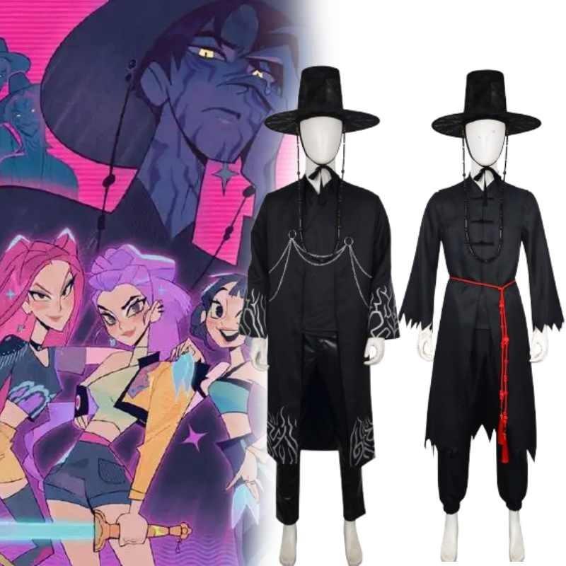 Kpop Demon Hunters Saja Boys Cosplay Costume Stage Singing Suit Party Halloween