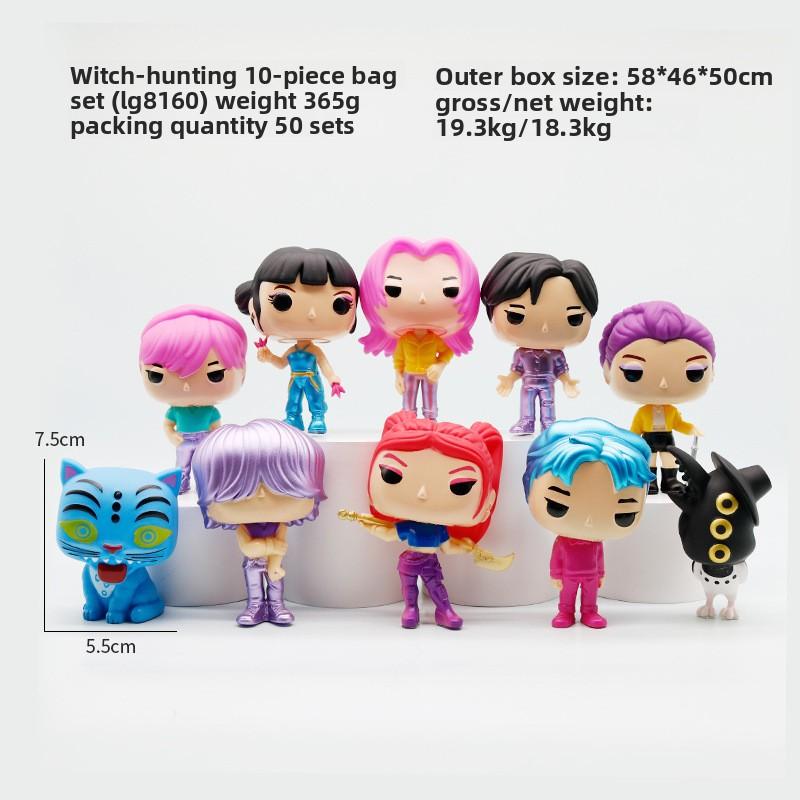 Охотники на ведьм Взрывной K-pop Большая голова Q версия Фигурка Румими Модель Слепая коробка Приливная игрушка Кукла Украшение