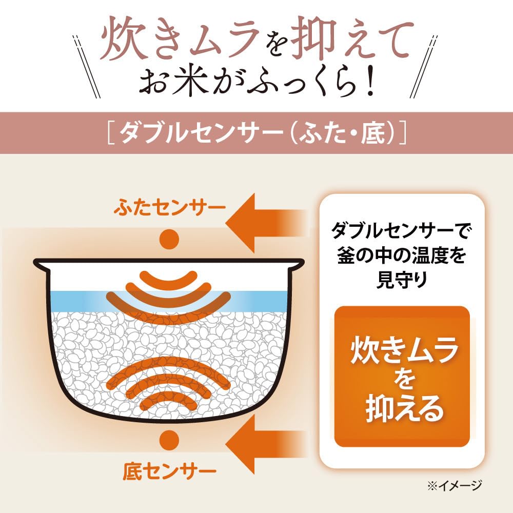 Zojirushi Microcomputer Rice Cooker 5.5-Cup NL-DB10-WA White – Voltage Converter Required Outside Japan