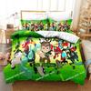 3D Cartoon Ben10 Bedding Set Print Bed Set With Pillowcase Bed Duvet Cover Soft Single Double Queen Super King Size Home Textile