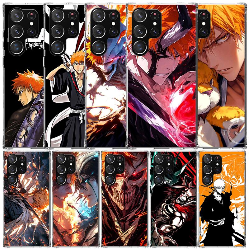 Чехол для телефона Kurosaki Ichigo Bleach для Samsung Galaxy S24 S25 Edge S26 Ultra S22 S23 Plus S21 + S20 FE Мягкая задняя крышка из ТПУ Galaxy